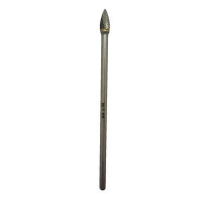 3/8" TREE POINTED SHAPED END6" LONG SHANK CARBIDE BURR