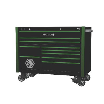 6s Double Bay 28 Toolbox With Power Black With Green Trim 6228rp