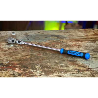 3/8" DRIVE 15" EIGHTY8 TOOTH LOCKING FLEX RATCHET WITH ERGO HANDLE - BLUE | Matco Tools