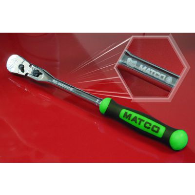 3/8" DRIVE 15" EIGHTY8 TOOTH LOCKING FLEX RATCHET WITH ERGO HANDLE - GREEN | Matco Tools