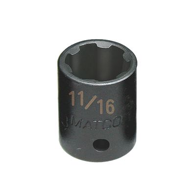3/8" DRIVE 11/16" SAE 6 POINT PRO NON-SLIP IMPACT SOCKET | Matco Tools
