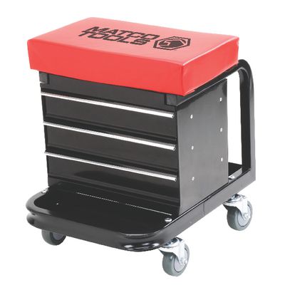 Heavy-duty toolbox creeper seat.