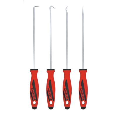 4 PIECE LONG HOOK AND PICK SET - RED | Matco Tools