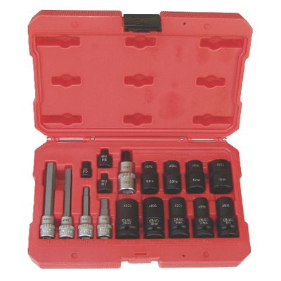 1/4", 3/8" & 1/2" DRIVE 17 PIECE FOREIGN AND DOMESTIC BRAKE CALIPER SOCKET KIT | Matco Tools