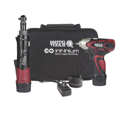 12V CORDLESS INFINIUM™ 1/4" DRIVE RATCHET AND IMPACT WRENCH KIT | Matco Tools