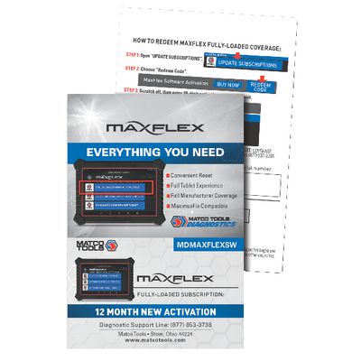 MDMAXFLEX FULL SOFTWARE UNLOCK UPDATE | Matco Tools