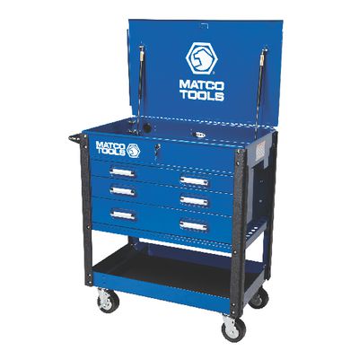 4 Drawer Heavy Duty Service Cart Blue Msc4blqp Matco Tools