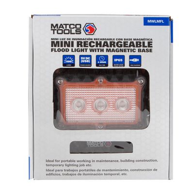 Matco Tools 750 Lumen Mini Flood Light Burgundy MWLMFLB 