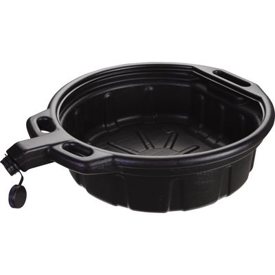 4-1/4 GALLON OVAL DRAIN PAN WITH CAP - BLACK | Matco Tools