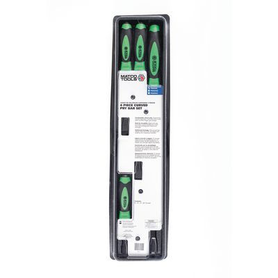 4 PIECE CURVED TIP PRY BAR SET - GREEN | Matco Tools