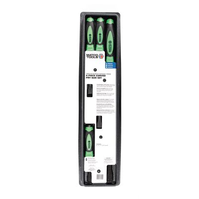 4 PIECE CURVED TIP PRY BAR SET - GREEN | Matco Tools