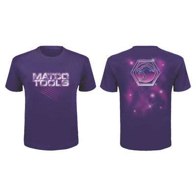 purple 80s shirt