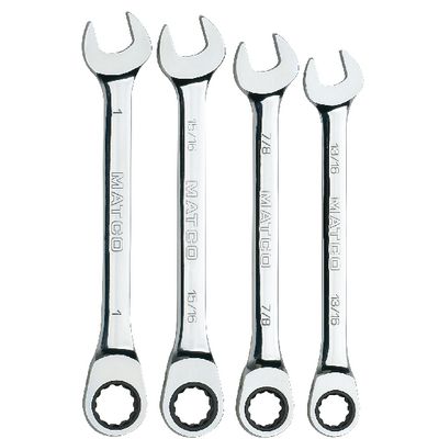 4 PIECE 72 TOOTH SAE COMBINATION RATCHETING WRENCH SET | Matco Tools