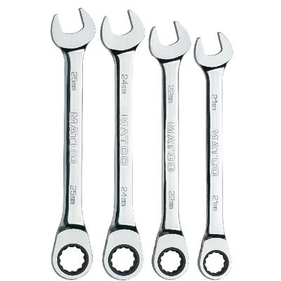 4 PIECE 72 TOOTH METRIC COMBINATION RATCHETING WRENCH SET | Matco Tools