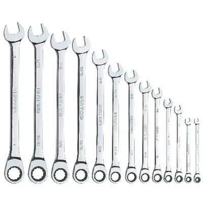 13 PIECE 72 TOOTH EXTRA LONG SAE COMBINATION RATCHETING WRENCH SET | Matco Tools