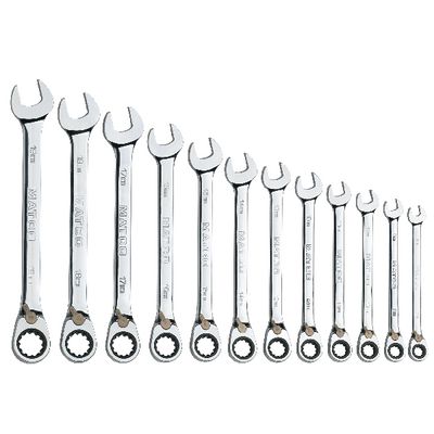 12 PIECE 90 TOOTH METRIC REVERSIBLE COMBINATION RATCHETING WRENCH SET | Matco Tools