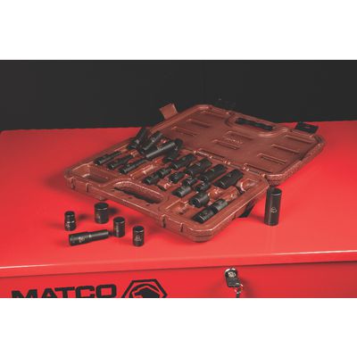 3/8" DRIVE 26 PIECE METRIC 6 POINT STANDARD AND DEEP ADV IMPACT SOCKET SET | Matco Tools