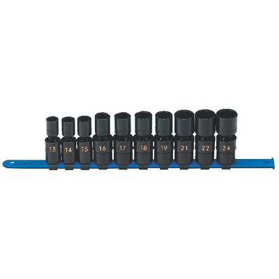 1/2" DRIVE 10 PIECE METRIC 6 POINT UNIVERSAL IMPACT SOCKET SET | Matco Tools