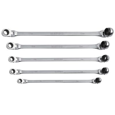 5 PIECE EXTRA LONG DOUBLE BOX FLEX HEAD RATCHETING WRENCH SET | Matco Tools