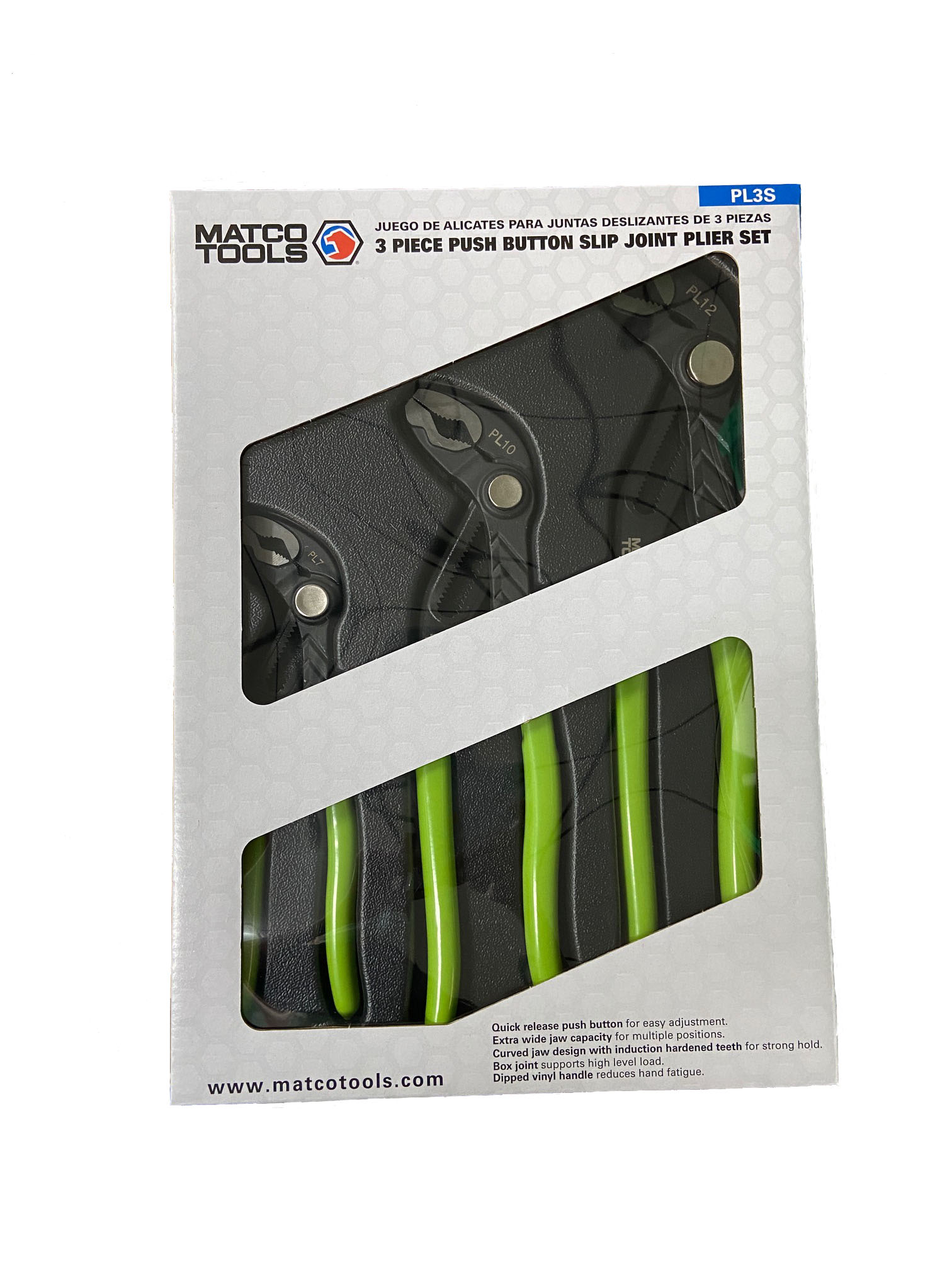 3 PIECE SLIP JOINT PLIERS SET PL3S Matco Tools