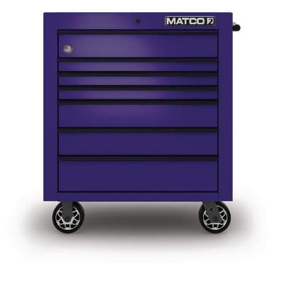 35" x 25" SINGLE-BAY 2s SERIES TOOLBOX (ELECTRIC PURPLE/BLACK)