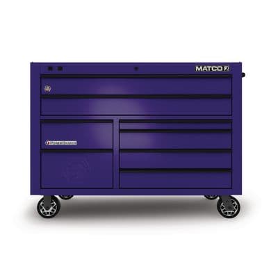 55" x 25" DOUBLE-BAY 2s SERIES TOOLBOX (ELECTRIC PURPLE/BLACK)