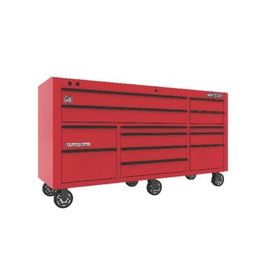 75" x 25" TRIPLE-BAY 2s SERIES TOOLBOX (FIRE RED/BLACK)